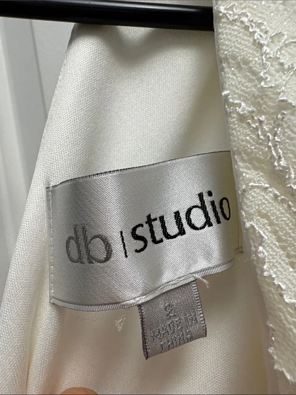 NWT David’s Bridal DB Studio Ivory Lace Beaded Halter Sheath Dress Size 2
